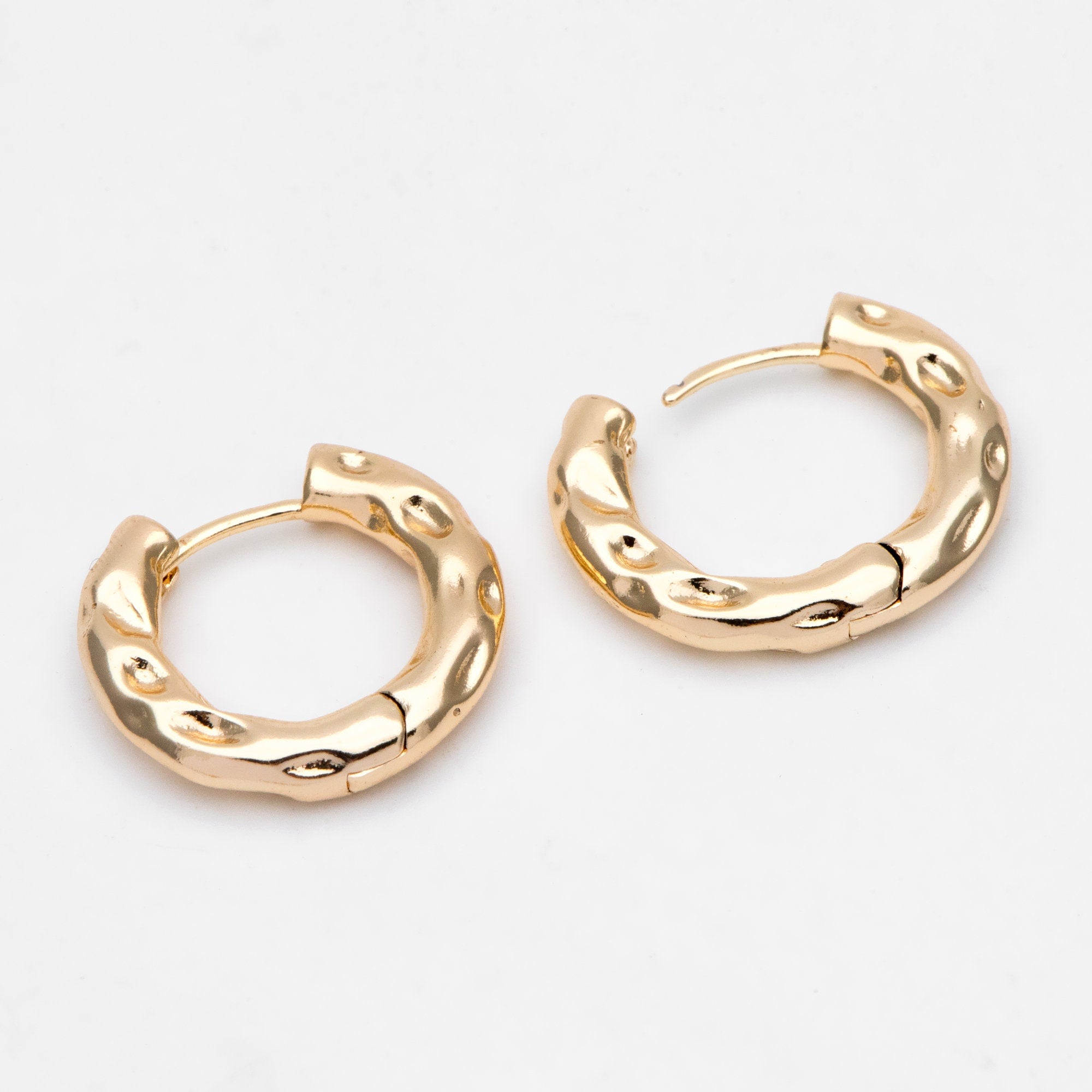 4pcs Gold Hoop Earrings, Gold Huggie Earrings, Gold Hoops, Huggies (GB-3267)